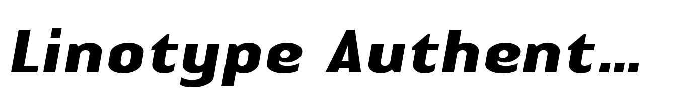 Linotype Authentic Sans Pro Bold Italic